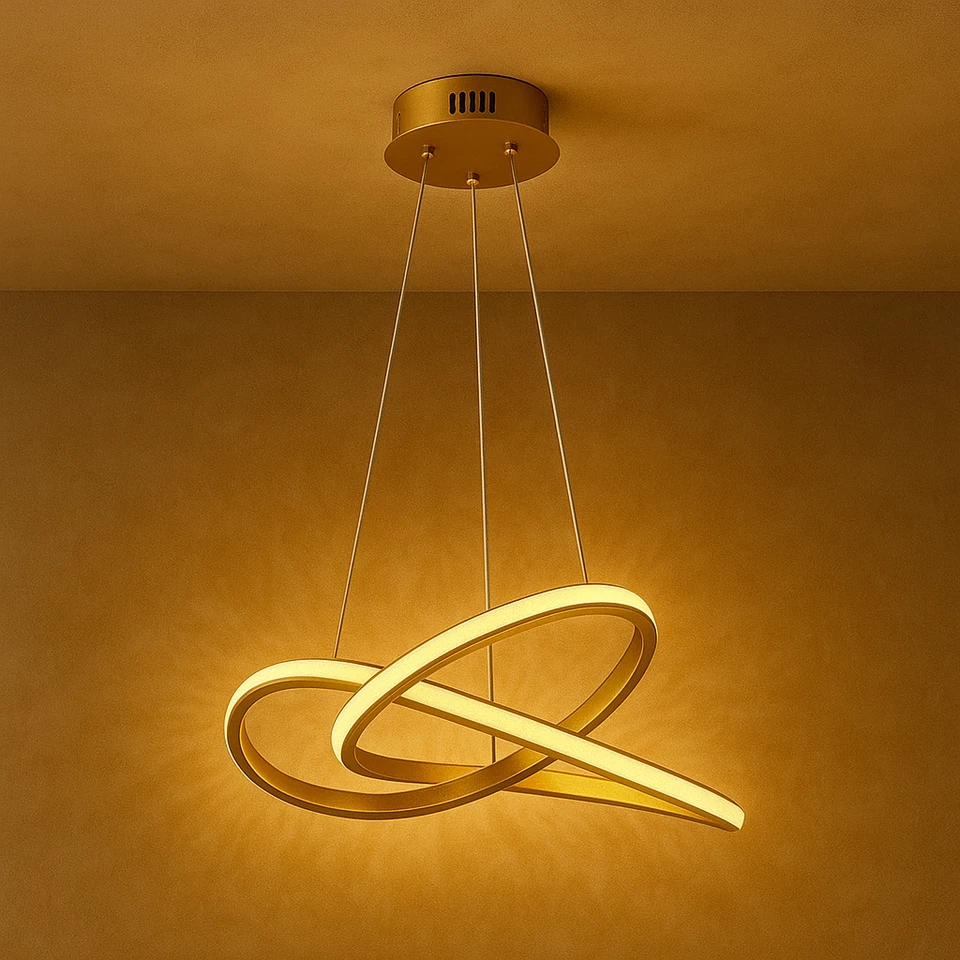 Pendelleucht LED 25W  Esszimmer Restaurant Golden Dimmbar
