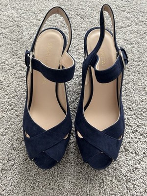  Stuart Weitzman Turnover Suede Wedge Sandals