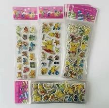 12 Sheets Of Pokémon Stickers 3D NEW SEALED