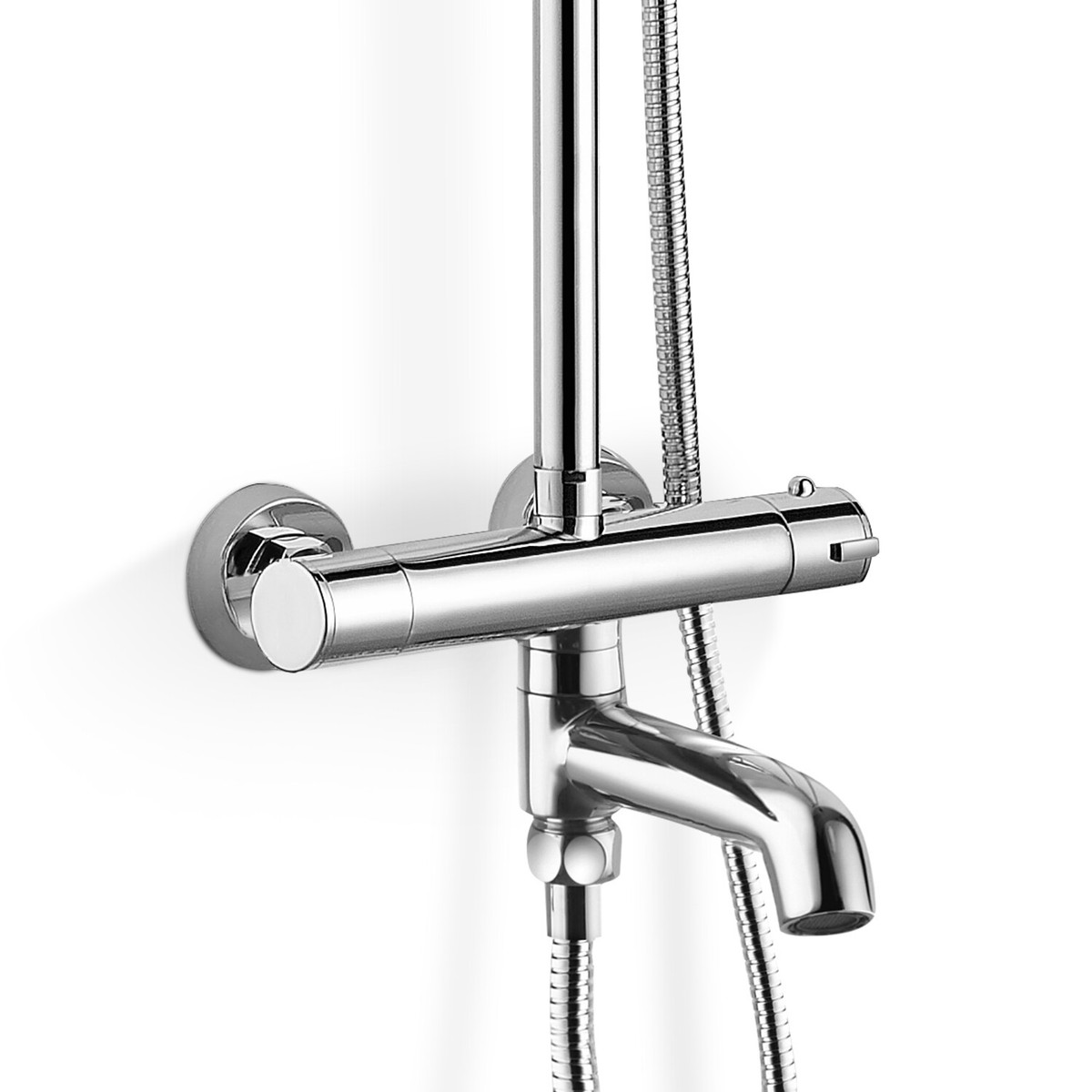 Nes Home Fawley Round Thermostatic Shower Kit with Bath Filler | eBay