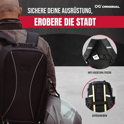 Moman Motorradrucksack Mit Helmfach - Reflektierend & Großes Fassungsvermögen