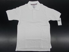 Boys French Toast White Short Sleeve Uniform Polo Shirt Husky Sizes 10H. - 14H.
