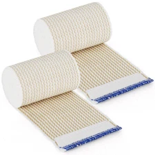 3'' 2pcs Washable Reusable Cotton Elastic Bandage Wound Medical Compression Wrap