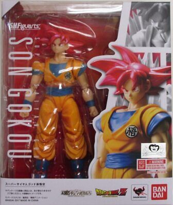 Goku Super Saiyan God Red Deus Sh Figuarts Bandai Boneco Dbz