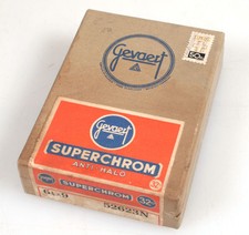 2.5x3-3/4in GEVAERT SUPERCHROM GLASS PLATES 52623N IN ORIG. UNOPENED BOX