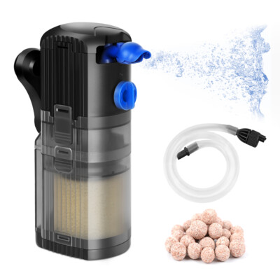 Universal Aquarium Innenfilter Aktivkohle Box Filterpumpe Aquariumfilter 500 L/h