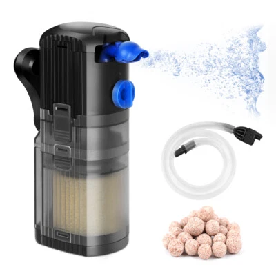 Universal Aquarium Innenfilter Aktivkohle Box Filterpumpe Aquariumfilter 500 L/h