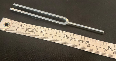Vtg. Tuning Fork 4 3/4  For Musical Instruments 440-A unbranded - nickel plated?