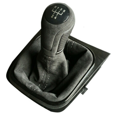 FÜR VW GOLF 5 6 EOS SCIROCCO SCHALTSACK ALCANTARA   LEDER SCHALTKNAUF 5 GANG AAL