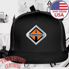 International Trucks Black Adjustable Trucker Hat Cap Size Adult