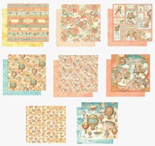 Graphic 45 Imagine 8" Cardstock U PICK Dreamer Castles Wings Create Away Fantasy