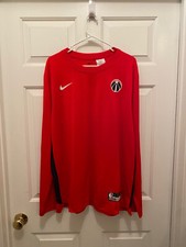 Washington Wizards NBA Tristan Vukcevic Game Worn Rookie Nike Warmup Shirt XLT