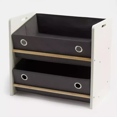 2 Ebenen Holz Bücherregal Regal Kinder Spielzeug Aufbewahrung Organizer & Bücherregal Vitrine