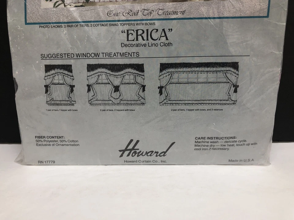 Vintage Mervyn's Insert Ruffled Valance White/Lilac 54" x 11" NWT - Image 3 of 4