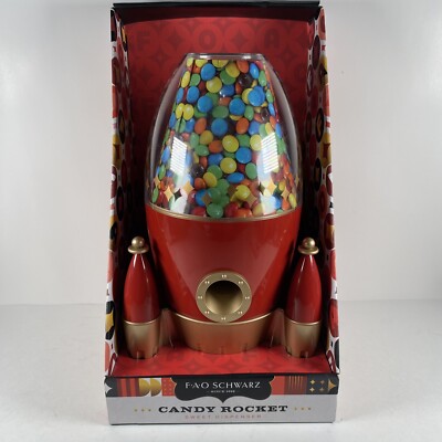 Sweet FAO Schwarz Sweet Rocket Candy Dispenser Motion Detected Missing Top Piece