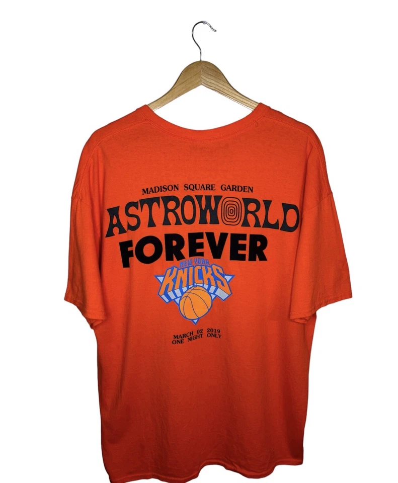 TRAVIS SCOTT ASTROWORLD NEW YORK KNICKS MSG EXCLUSIVE T-SHIRT TEE Size XXL  - Image 2 of 2
