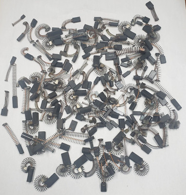 Electric Motor Carbon Brushes Spring Loaded Various Sizes and Brands 100+ Lot1