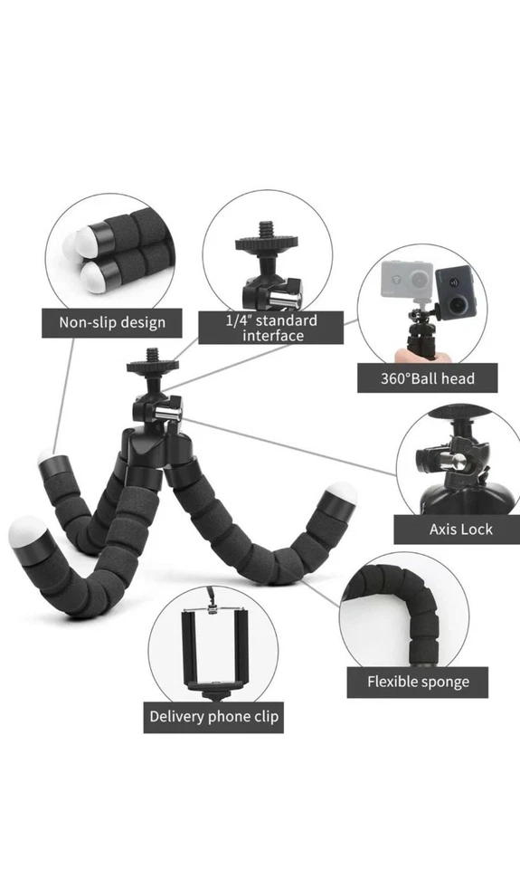 Iphone Tripod Selfie Bluetooth Remote Smartphone Gopro Streaming Tik Tok - Image 2 of 4