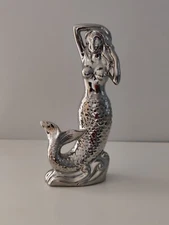 VINTAGE Silver Mermaid Rare 12" TALL Brand New