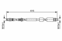 2X Bremsschlauch Vorne Links Rechts Bosch 1 987 481 615 FüR BMW