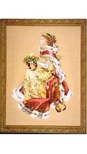Mirabilia Cross Stitch MD78 Royal Holiday semi kit, gráfico, lino, cuentas, hilos...