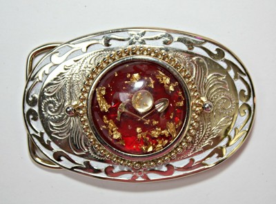 ornate belt buckle