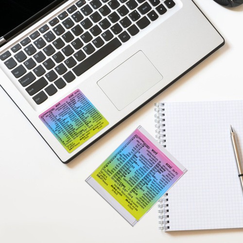 4 Sheets Key Stickers Laptop Decor Keyboard Replacement - Photo 9/12
