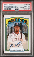 2022 Topps Archives Auto #72FFMB Michael Brantley PSA 10