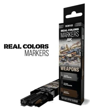 AK Interactive REAL COLORS MARKERS -WEAPONS -Set (3pcs) #RCM103