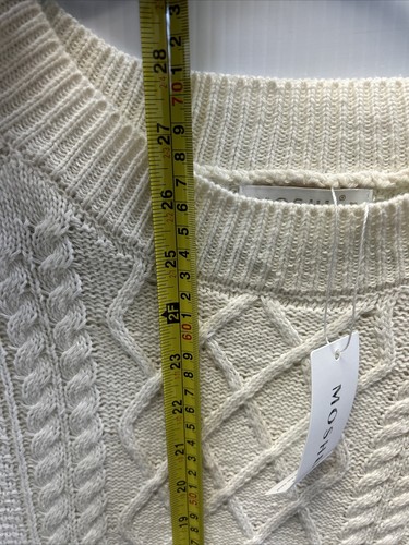 Moshu Soft Women's Knit Top Classic Cream Long Sleeved NWT Size M Lightweight - Picture 2 of 4