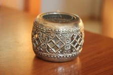 Windlicht aus Metall mit Glaseinsatz♥in 2 Größen erhältl.♥silberfarben♥Windlicht