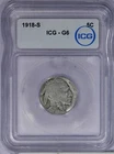 1918-S Buffalo Nickel 5C ICG G6