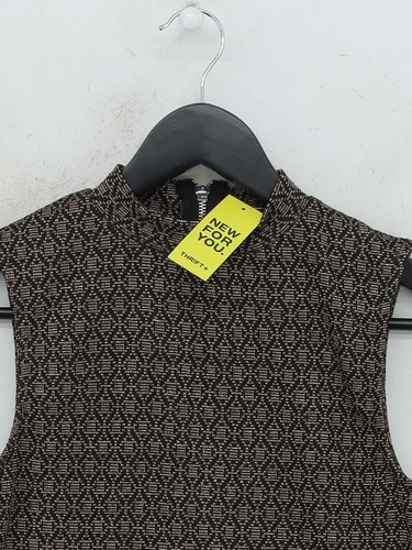 New Look Women's Top UK 8 Black Polyester with Viscose Cropped - Picture 3 of 5