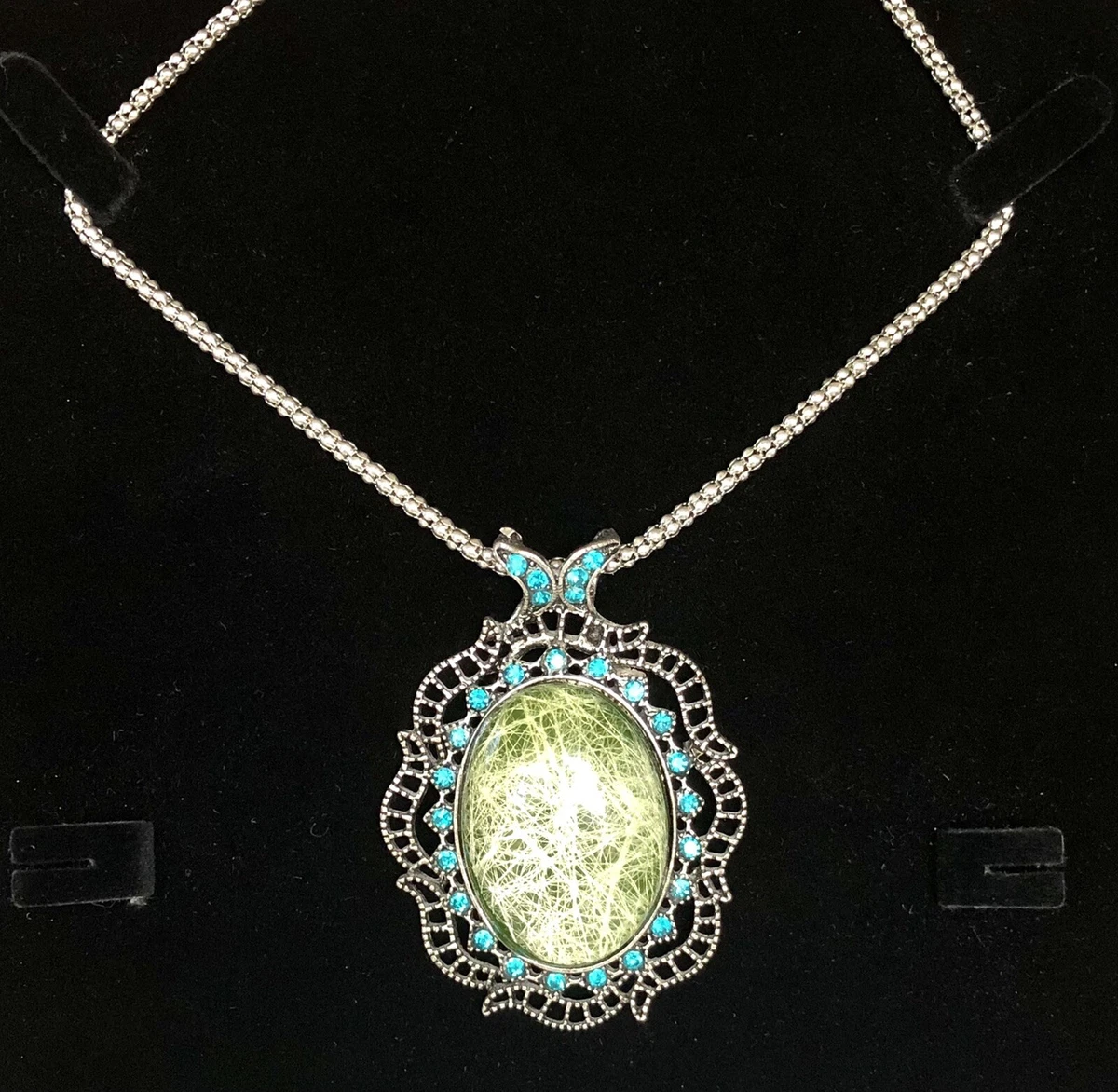 Blue store costume necklace