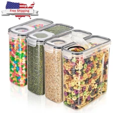 Sorbus 4-Pack Cereal Dispensers 17 Cup Airtight Food Storage Containers