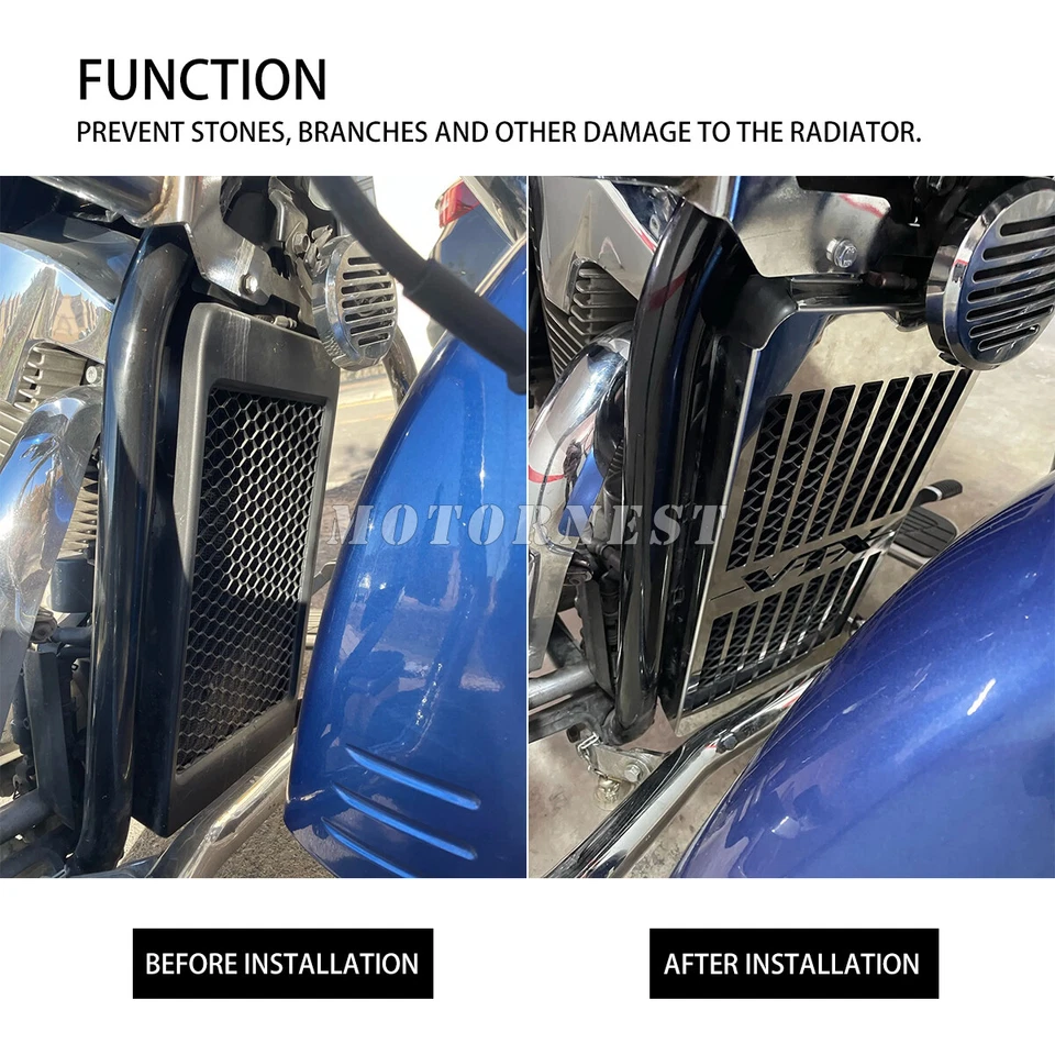 Protector de rejilla de cubierta de radiador "VTX" para Honda VTX 1300C/R/S/T 2003-09 08 07 06 05 Foto 2 de 4