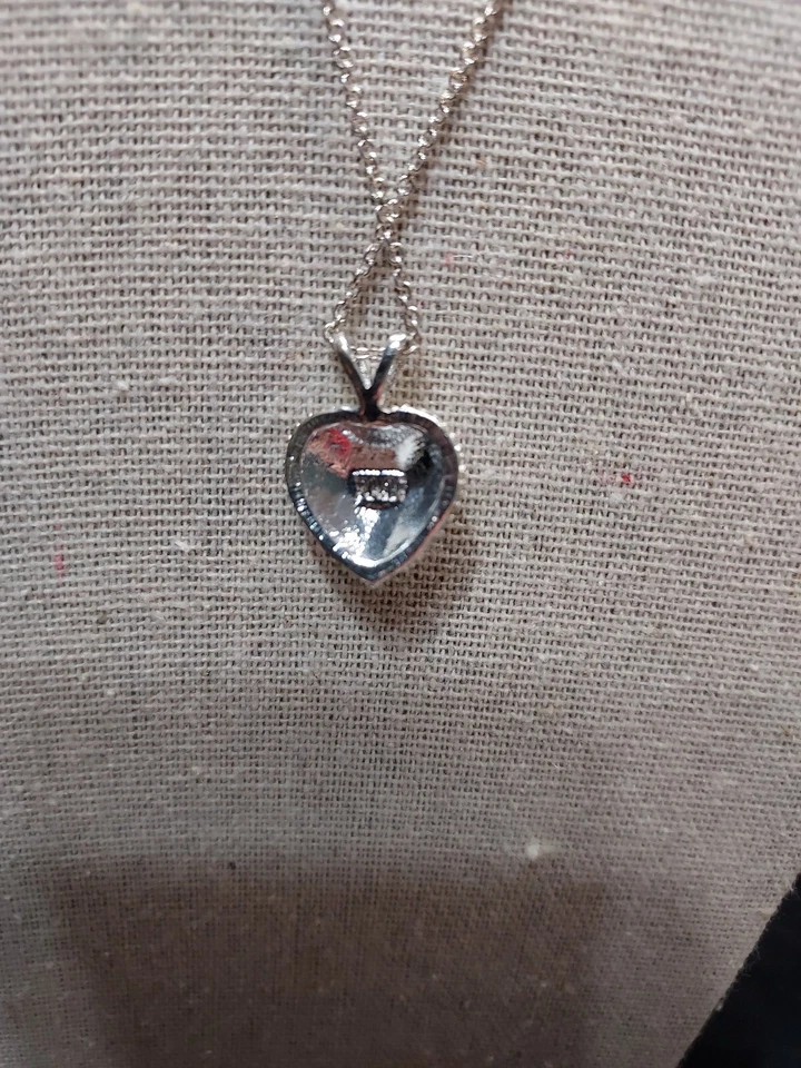 Collar Corazón Romano y Piedra Solar RMN Cristal Tonificado Plata 17"-20" Foto 3 de 4