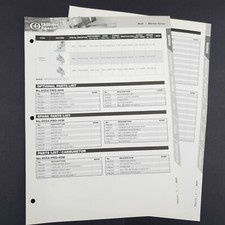 Thunder Tiger Marine Engines Parts List and diagram sheets - 9554 9567 9568