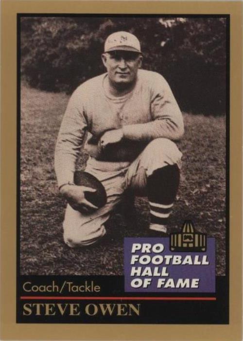 1991 Enor Pro Football Hall of Fame Steve Owen #112 - 1 of 2