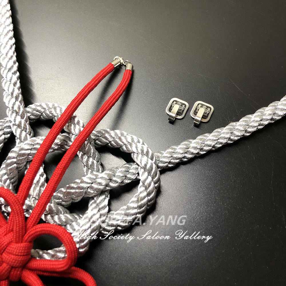 アクセサリー Ryuki 2Pcs JP Car Rearview Mirror Charms Vip Gift Silver Kin Rope