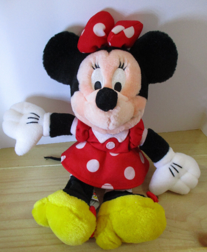 MINNIE MOUSE BEAN BAG NWT Walt Disney World red dress polka dots CUTE! - 第 1/8 張圖片