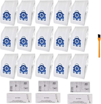 15 Packs Air Clean Dust Bags for Miele Vacuum Bags GN for Miele Classic C1