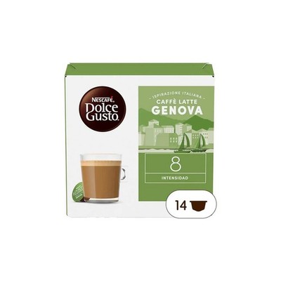 Dolce Gusto Caffe Latte GENOVA coffee pods -1 box/ 14 pods-FREE SHIPPING