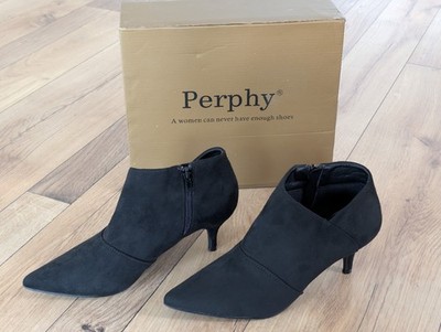 Elegante Perphy Damen-Stiefeletten Gr. 39 in Schwarz (Modell PYFL822-4)