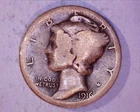 1916  Mercury Head Silver Dime ~ **212-6A