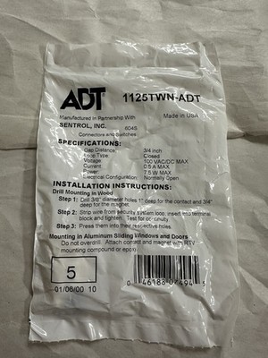 NEW ADT 1125TWN-ADT Magnetic Contacts-White