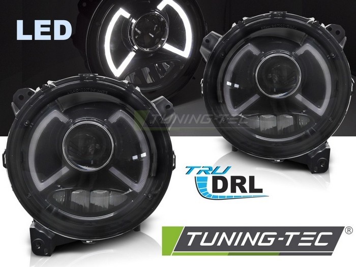 Phares avant LED DRL anti-scintillement pour Jeep Wrangler JL