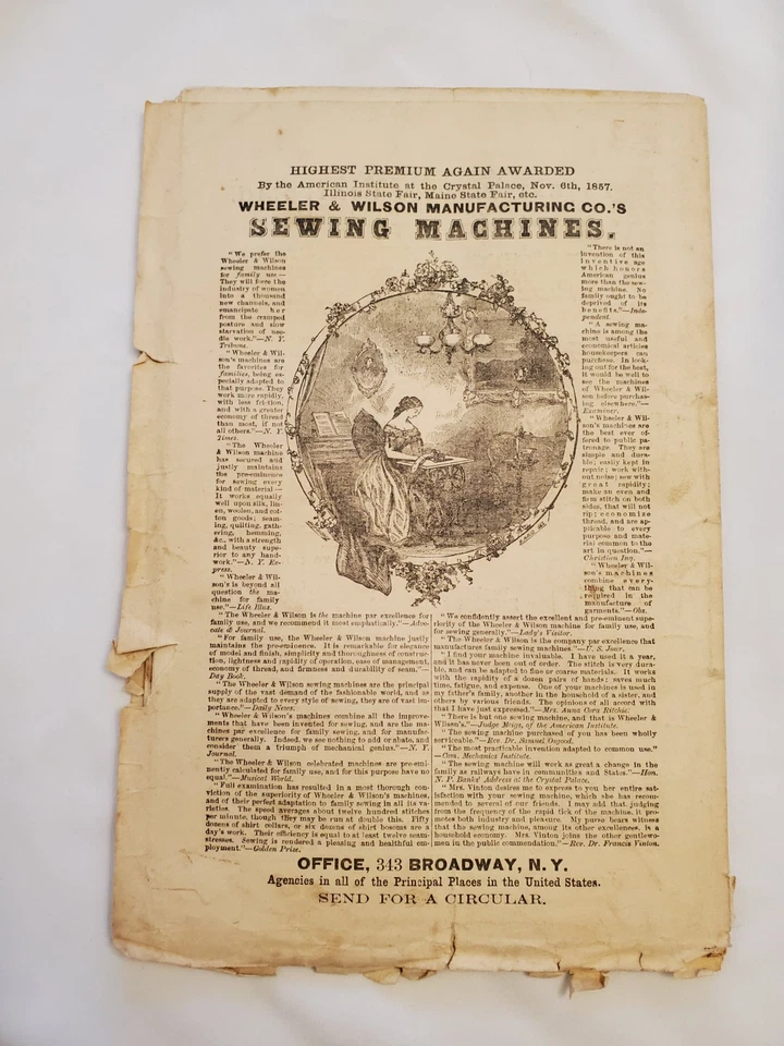 Vintage March 1858 Ladies Home Magazine, Philadelphia, With Color Illustrations Foto 2 de 4