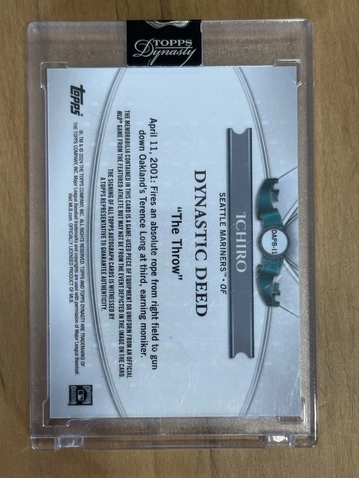 Parche vertical automático Topps Dynasty ICHRIO SUZUKI 2024/10 PSA MARINERS Foto 2 de 3