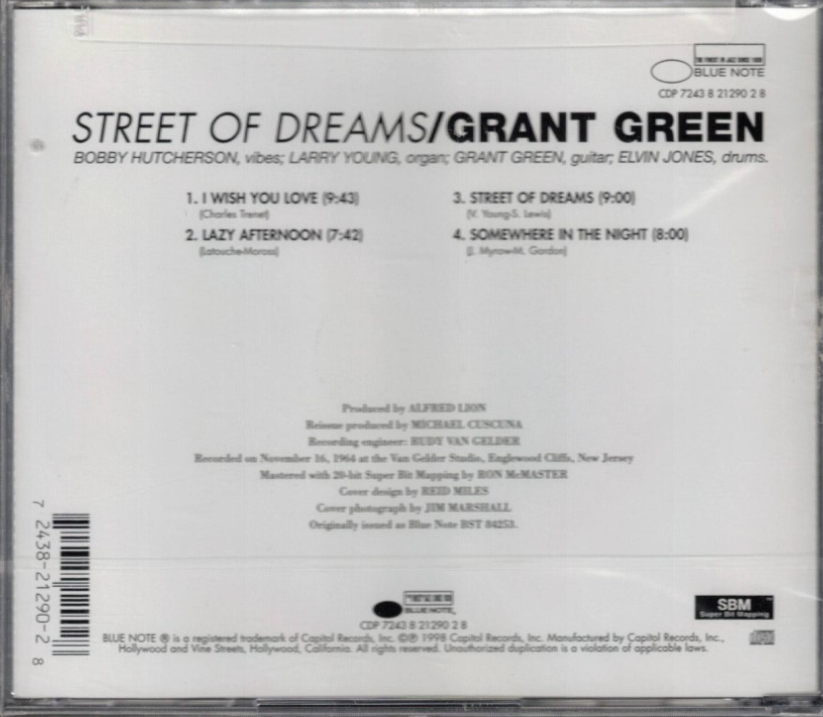 Street of Dreams by Grant Green (CD, Jan-1998, Blue Note (Label